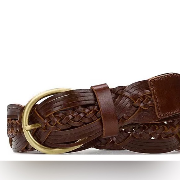Patricia Nash Accessories - Patricia Nash 1.5" Melissa Braided Stitch Leather Belt Size Small